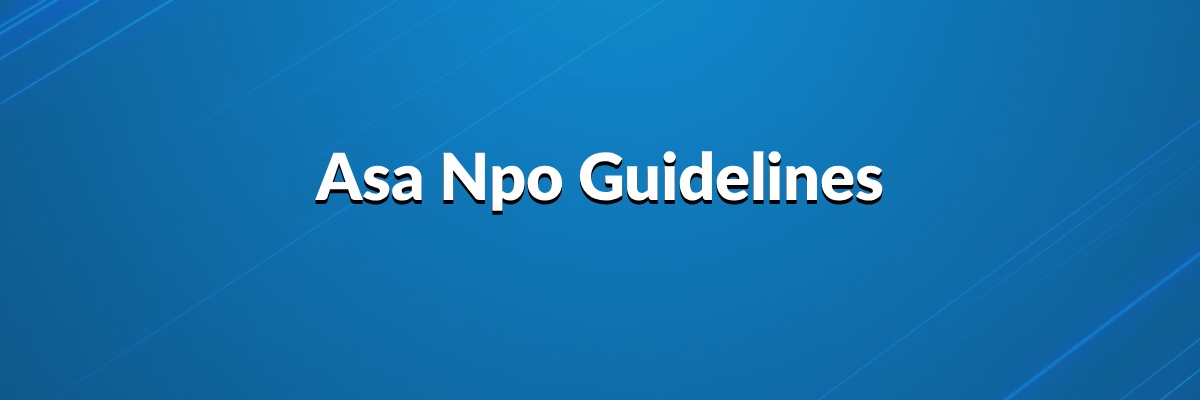 ASA NPO Guidelines